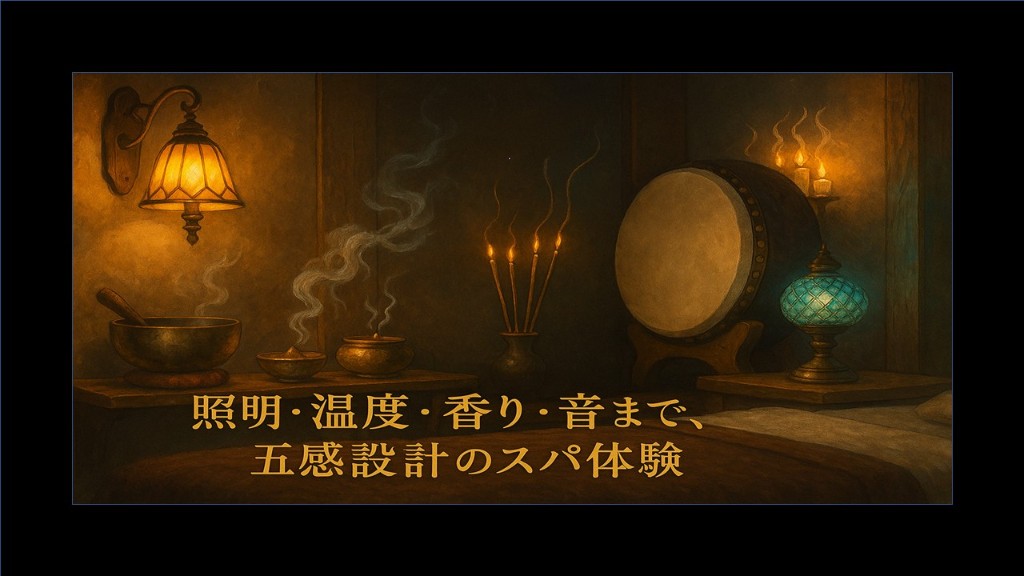 照明・温度・香り・音まで、五感設計のスパ体験